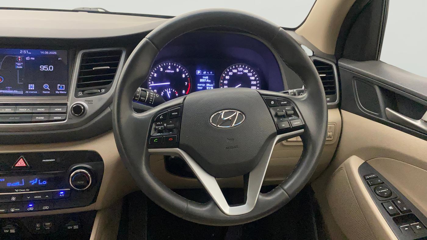 2019 Hyundai Tucson GL (O) 2WD AT PETROL, Petrol, Automatic, 1,14,846 km, Steering Wheel Close Up