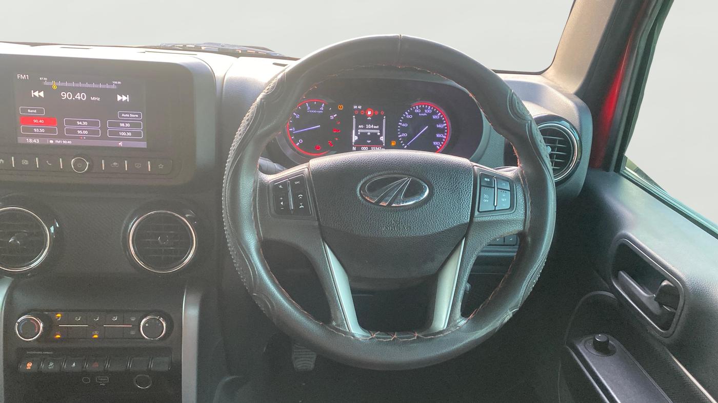 2022 Mahindra Thar LX HT PETROL 4WD MT, Petrol, Manual, 55,340 km, Steering Wheel Close Up