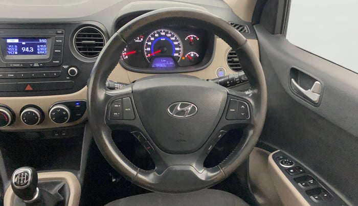2016 Hyundai Grand i10 ASTA (O) 1.2 KAPPA VTVT, Petrol, Manual, 1,34,357 km, Steering Wheel Close Up