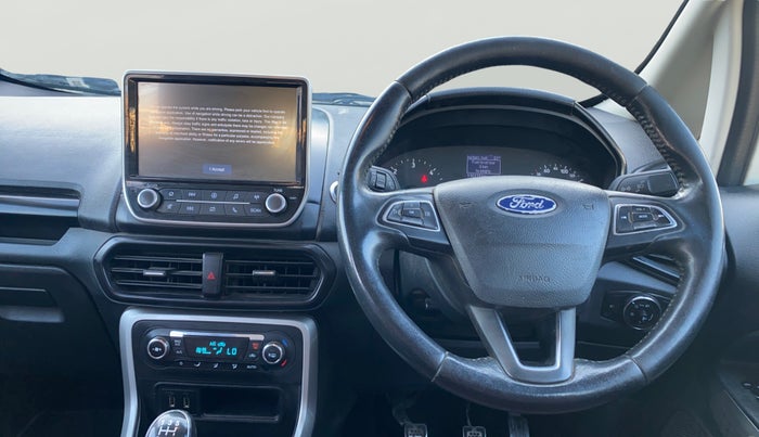 2018 Ford Ecosport TITANIUM 1.5L DIESEL, Diesel, Manual, 1,16,297 km, Steering Wheel Close Up