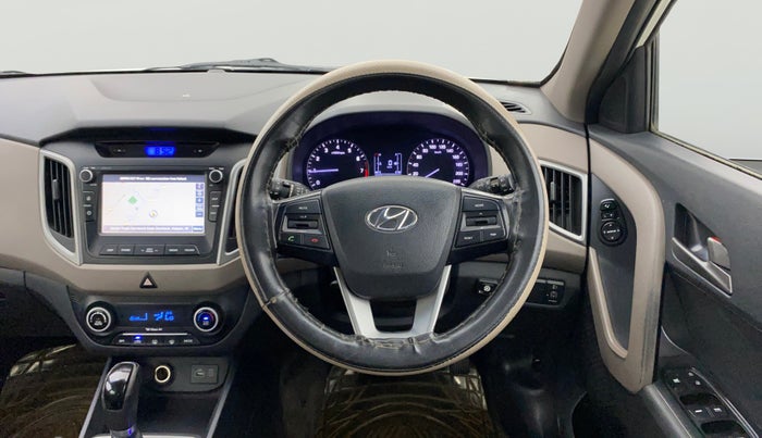 2017 Hyundai Creta SX PLUS AT 1.6 PETROL, CNG, Automatic, 1,17,634 km, Steering Wheel Close Up