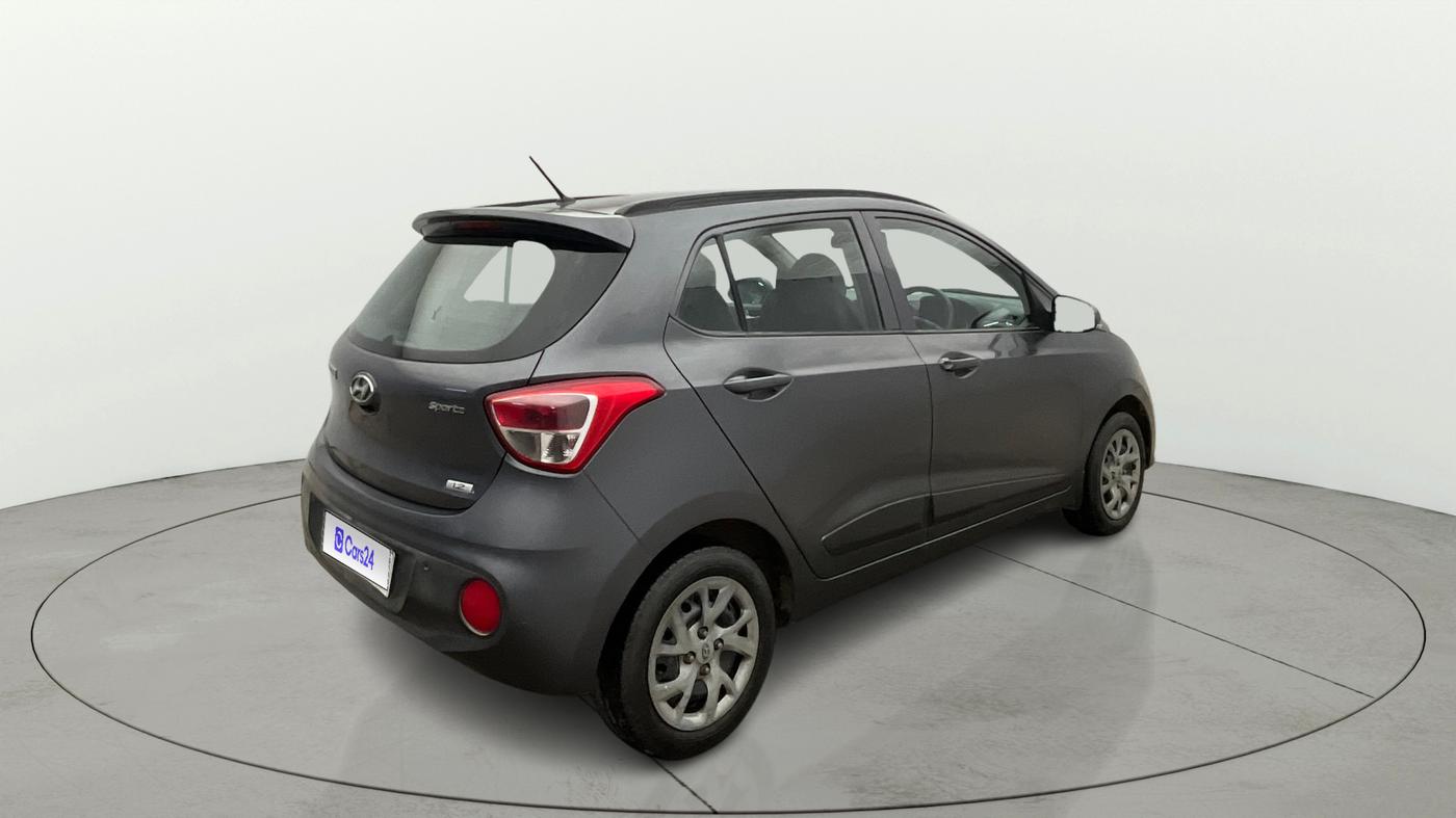 2019 Hyundai Grand i10 SPORTZ 1.2 KAPPA VTVT, Petrol, Manual, 50,419 km, Right Back Diagonal