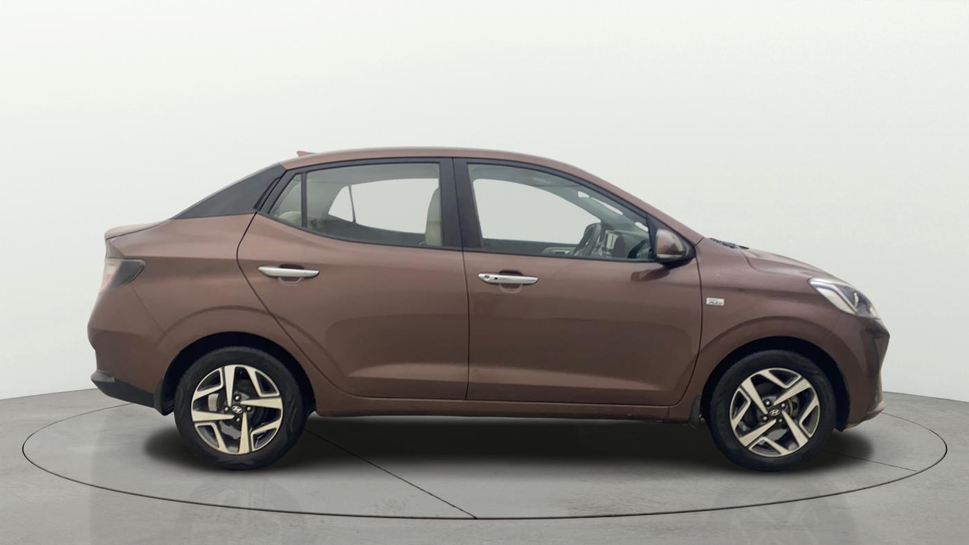2021 Hyundai AURA SX PLUS 1.2 AMT, Petrol, Automatic, 93,864 km, Right Side View