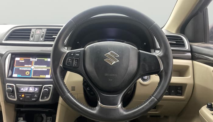 2017 Maruti Ciaz ALPHA  AT 1.4  PETROL, Petrol, Automatic, 1,24,569 km, Steering Wheel Close Up