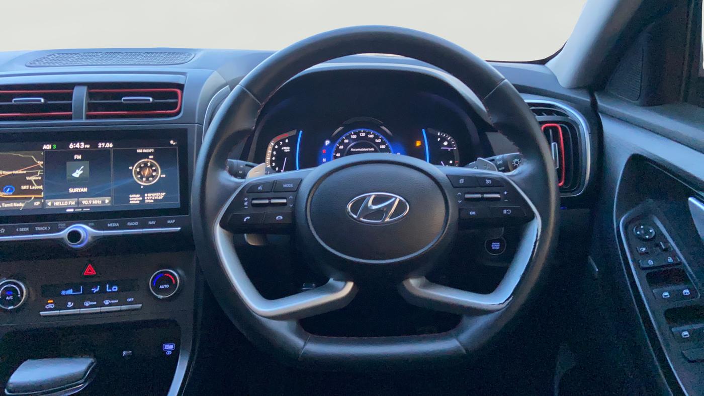 2020 Hyundai Creta SX (O) 1.4 TURBO DCT, Petrol, Automatic, 1,18,281 km, Steering Wheel Close Up