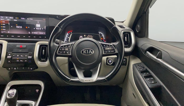 2021 KIA SONET HTX PLUS 1.0 IMT, Petrol, Manual, 39,924 km, Steering Wheel Close Up