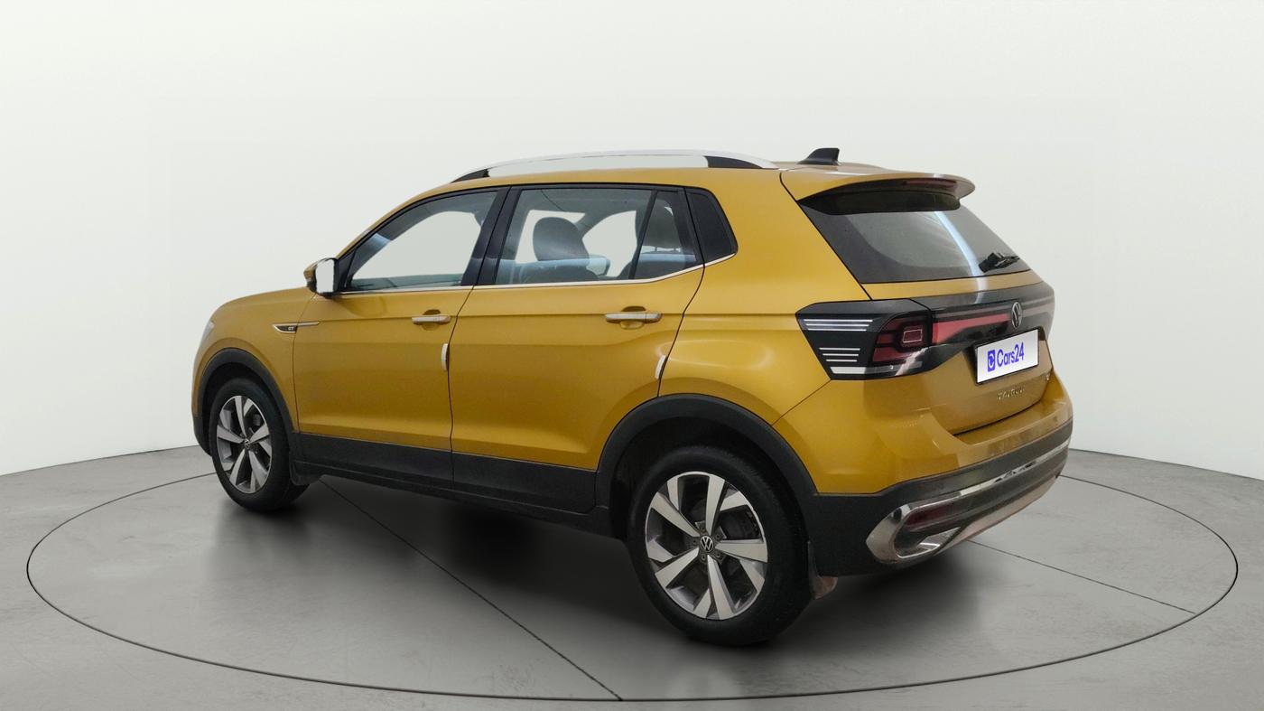 2022 Volkswagen TAIGUN TOPLINE 1.0 TSI AT, Petrol, Automatic, 28,405 km, Left Back Diagonal