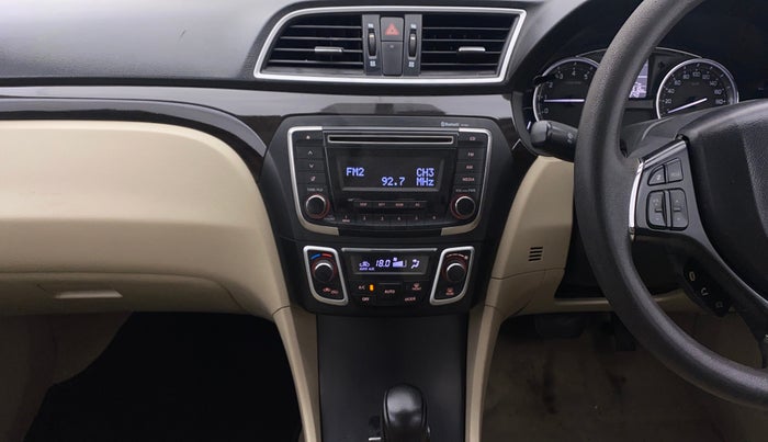 2017 Maruti Ciaz ZETA 1.4  AT PETROL, Petrol, Automatic, 88,506 km, Air Conditioner