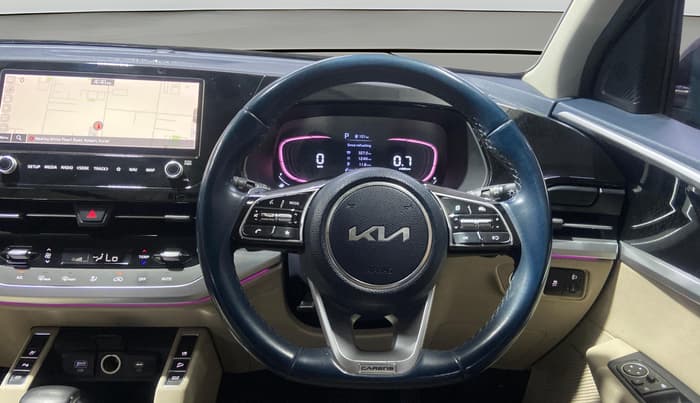 2022 KIA CARENS LUXURY PLUS 1.5 DIESEL AT 6 STR, Diesel, Automatic, 1,05,405 km, Steering Wheel Close Up