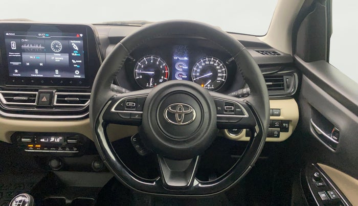 2023 Toyota Glanza V, Petrol, Manual, 21,286 km, Steering Wheel Close Up