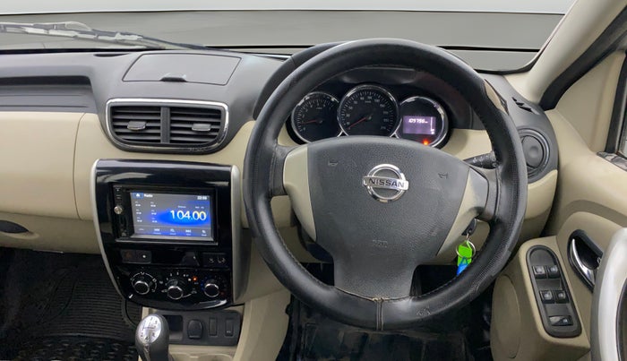 2016 Nissan Terrano XL (P), Petrol, Manual, 1,09,757 km, Steering Wheel Close Up