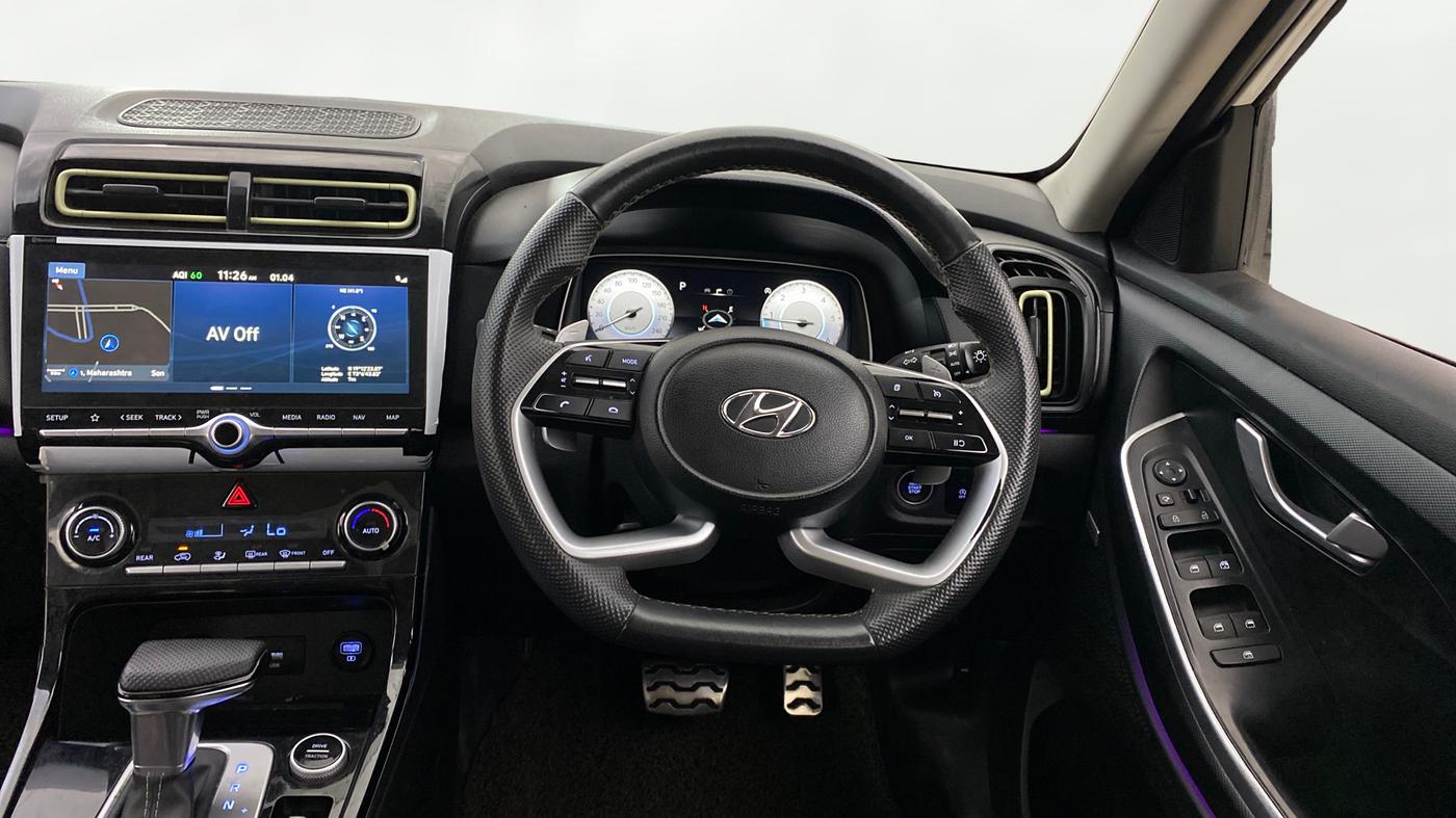 2023 Hyundai ALCAZAR  Signature (O) AE 7Str Diesel AT, Diesel, Automatic, 74,379 km, Steering Wheel Close Up