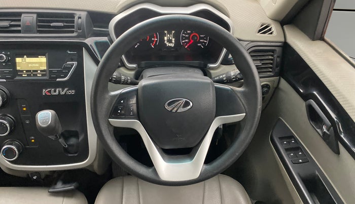 2016 Mahindra Kuv100 K8 6 STR, Petrol, Manual, 54,693 km, Steering Wheel Close Up