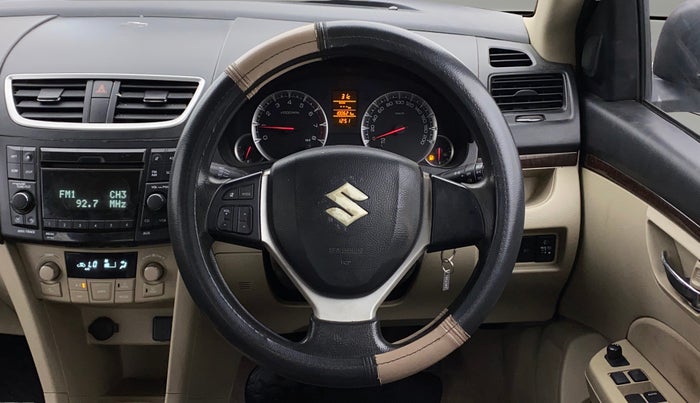 2014 Maruti Swift Dzire ZXI, Petrol, Manual, 1,00,618 km, Steering Wheel Close Up