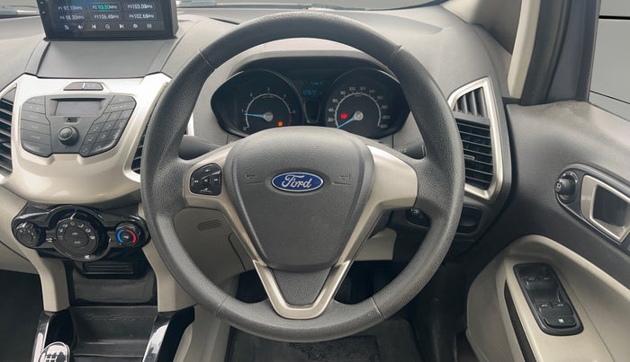 2015 Ford Ecosport TREND 1.5L DIESEL, Diesel, Manual, 1,07,655 km, Steering Wheel Close Up