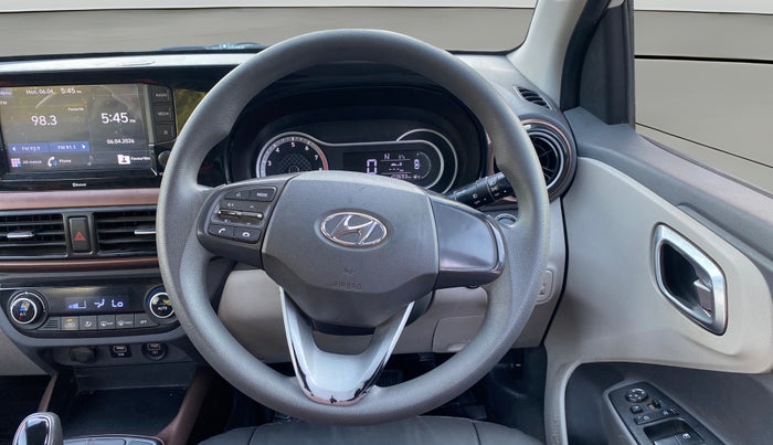 2020 Hyundai AURA SX PLUS 1.2 AMT, CNG, Automatic, 1,03,686 km, Steering Wheel Close Up