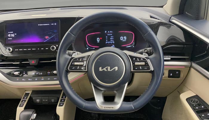 2023 KIA CARENS LUXURY PLUS 1.4 PETROL DCT 7 STR, Petrol, Automatic, 16,325 km, Steering Wheel Close Up