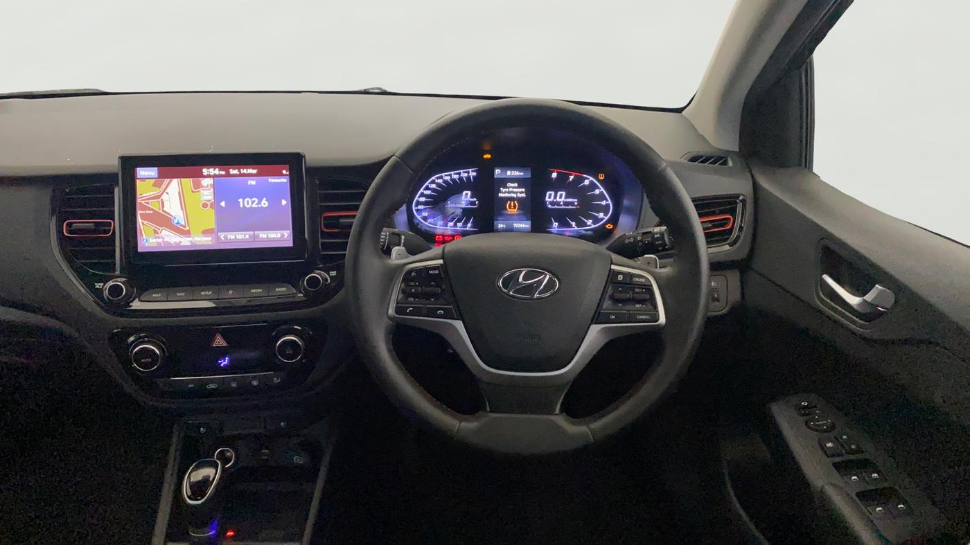 2021 Hyundai Verna SX (O) 1.0 TURBO DCT, Petrol, Automatic, 70,265 km, Steering Wheel Close Up