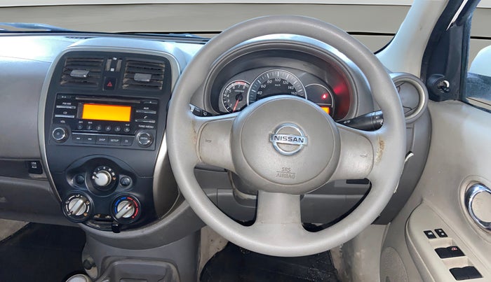 2014 Nissan Micra XL PETROL, Petrol, Manual, 1,03,612 km, Steering Wheel Close Up