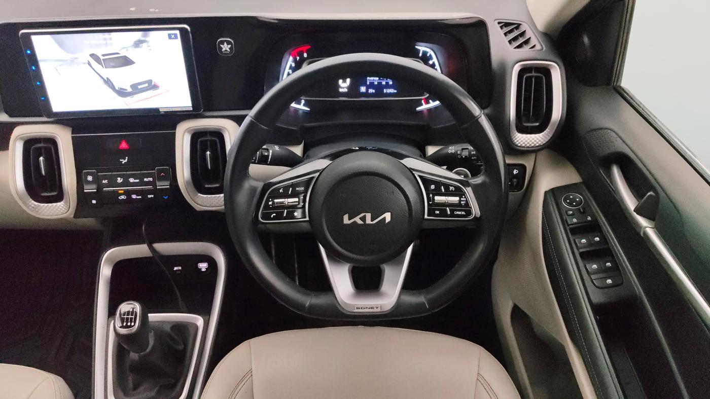 2021 KIA SONET HTX 1.0 IMT, Petrol, Manual, 51,241 km, Steering Wheel Close Up