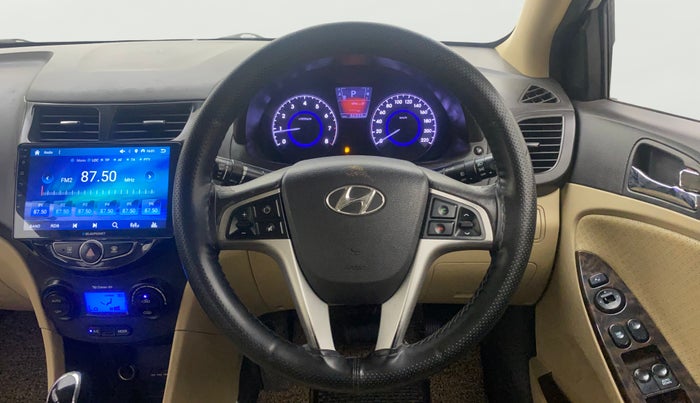 2013 Hyundai Verna FLUIDIC 1.6 VTVT SX OPT AT, Petrol, Automatic, 86,324 km, Steering Wheel Close Up