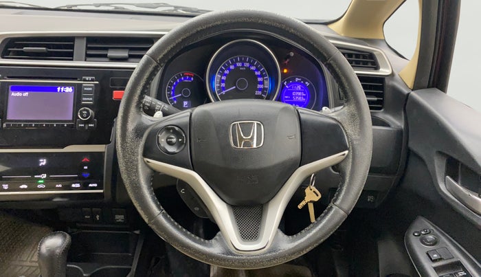 2015 Honda Jazz 1.2L I-VTEC V AT, Petrol, Automatic, 1,03,960 km, Steering Wheel Close Up