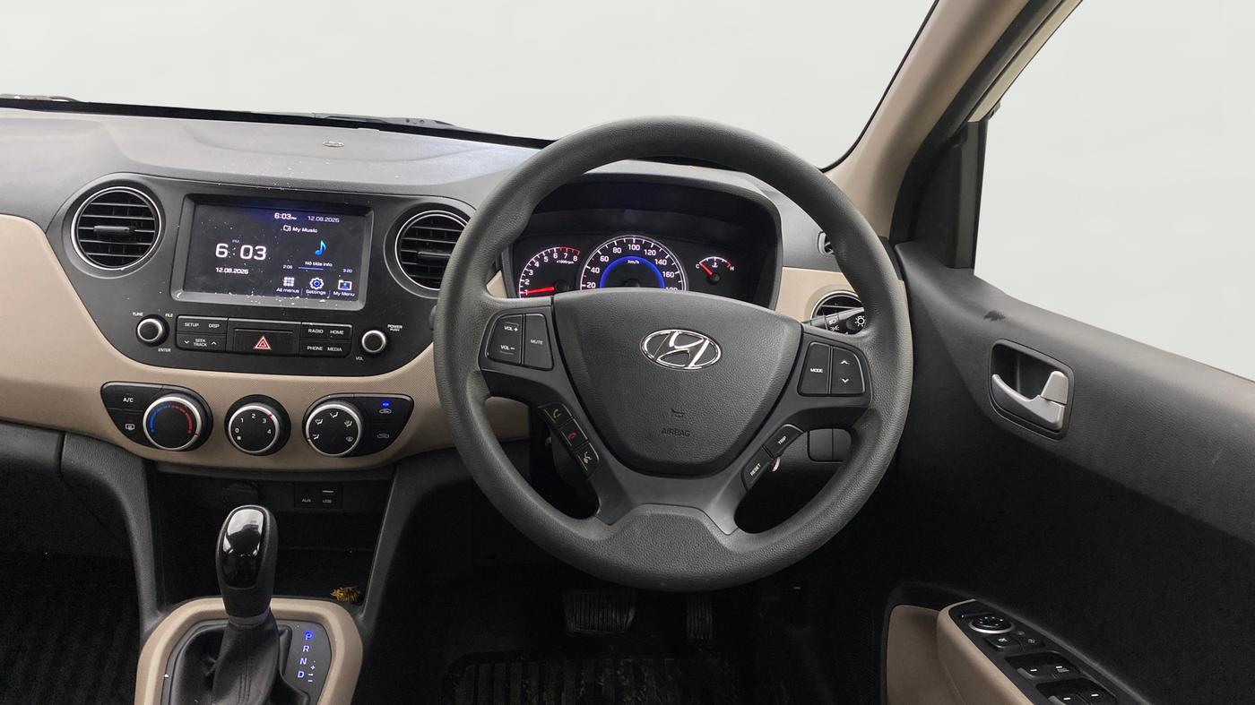 2017 Hyundai Grand i10 SPORTZ (O) AT 1.2 KAPPA VTVT, Petrol, Automatic, 34,422 km, Steering Wheel Close Up