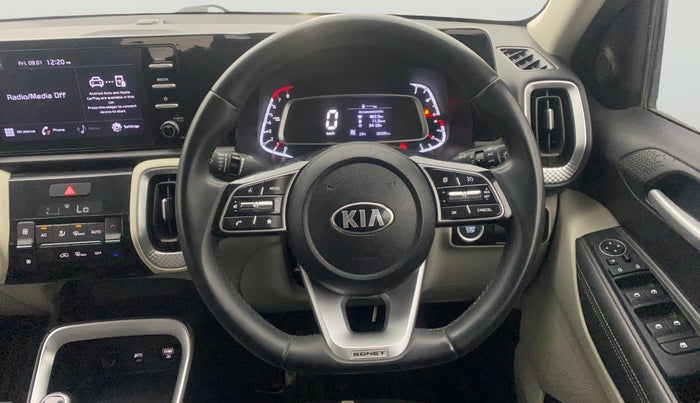 2021 KIA SONET HTX 1.0 IMT, Petrol, Manual, 31,988 km, Steering Wheel Close Up