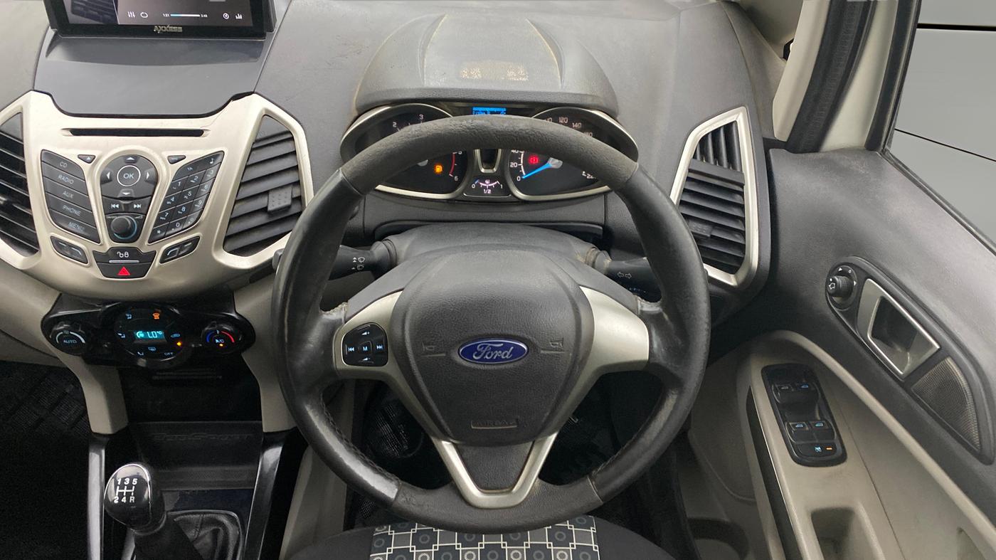 2017 Ford Ecosport TITANIUM 1.5L DIESEL, Diesel, Manual, 1,45,973 km, Steering Wheel Close Up