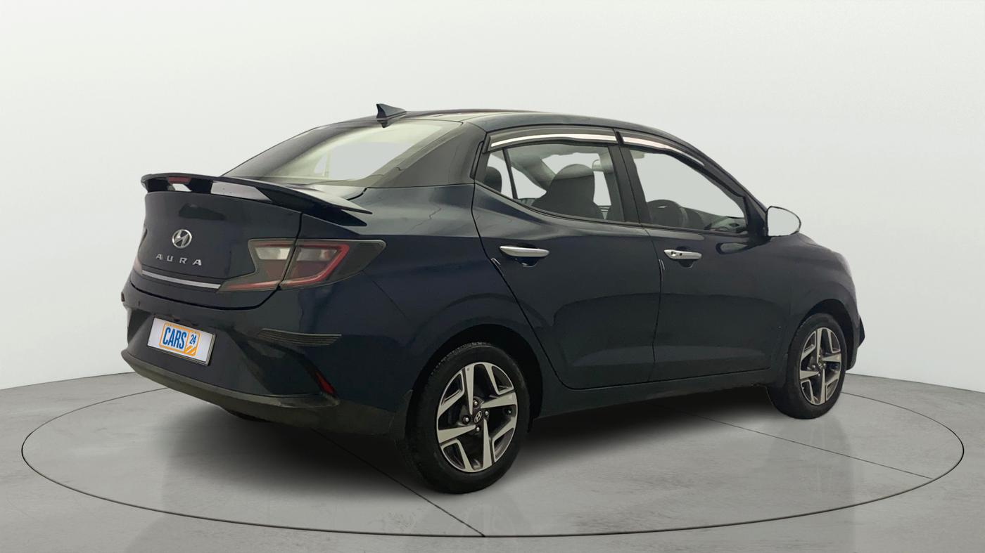 2022 Hyundai AURA SX 1.2 CNG, CNG, Manual, 1,21,535 km, Right Back Diagonal
