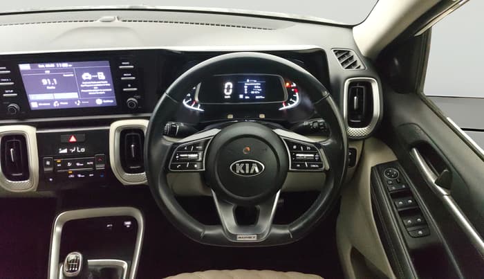 2020 KIA SONET HTX 1.0 IMT, Petrol, Manual, 85,374 km, Steering Wheel Close Up