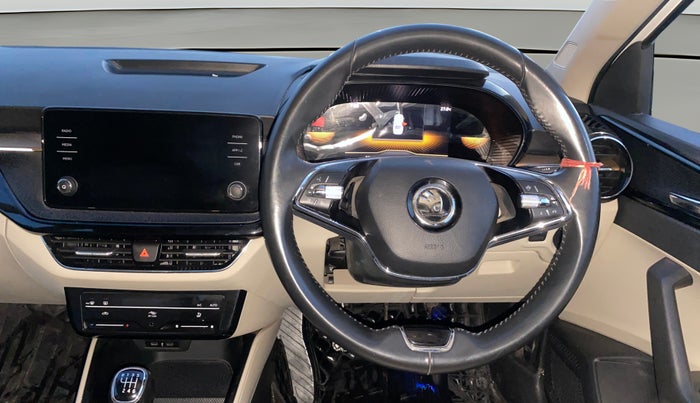 2023 Skoda SLAVIA STYLE 1.0L TSI MT, Petrol, Manual, 27,635 km, Steering Wheel Close Up