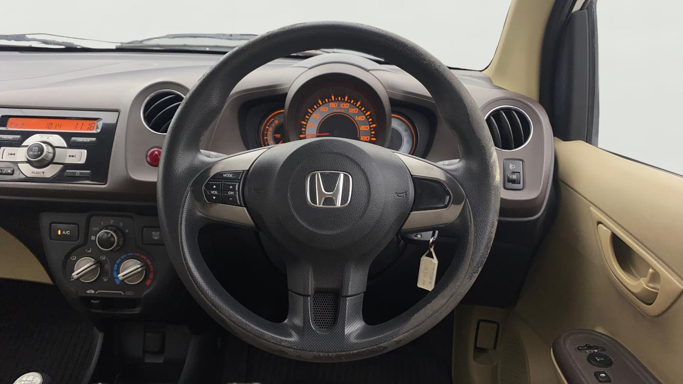 2013 Honda Brio S MT, Petrol, Manual, 69,743 km, Steering Wheel Close Up