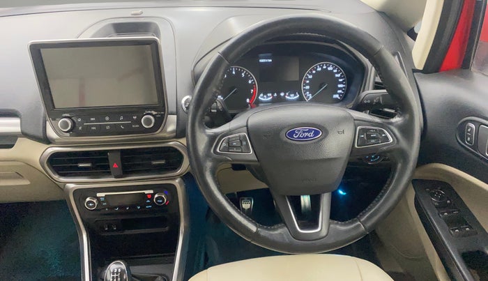 2019 Ford Ecosport TITANIUM 1.5L PETROL, Petrol, Manual, 1,00,313 km, Steering Wheel Close Up