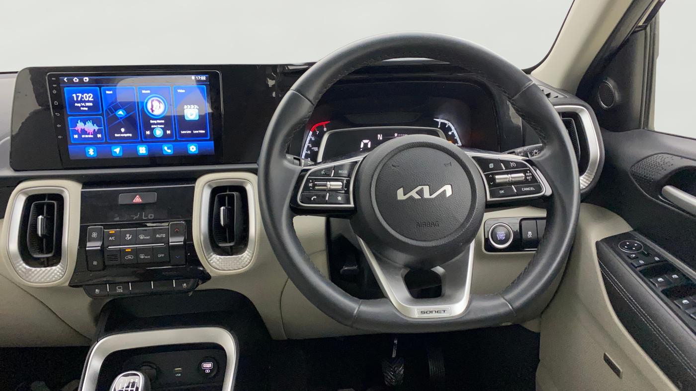2022 KIA SONET HTX PLUS 1.0 IMT, Petrol, Manual, 22,990 km, Steering Wheel Close Up