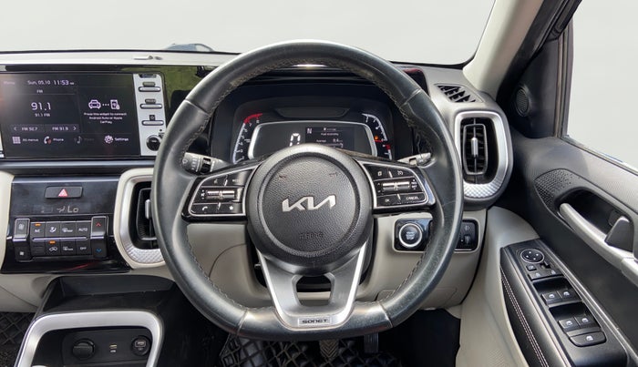2023 KIA SONET HTX 1.0 IMT, Petrol, Manual, 50,046 km, Steering Wheel Close Up
