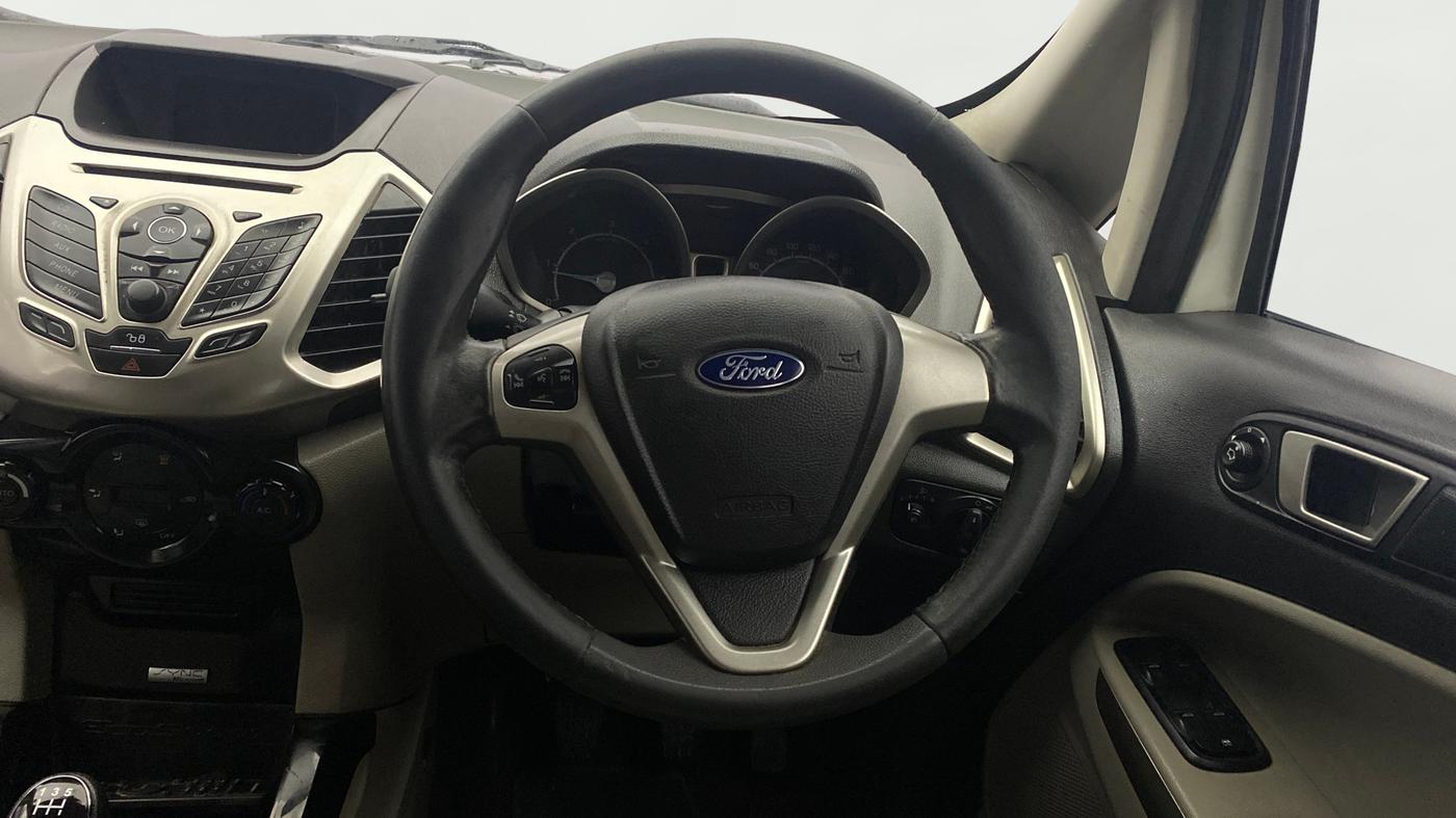 2016 Ford Ecosport TITANIUM 1.5L DIESEL, Diesel, Manual, 1,46,228 km, Steering Wheel Close Up