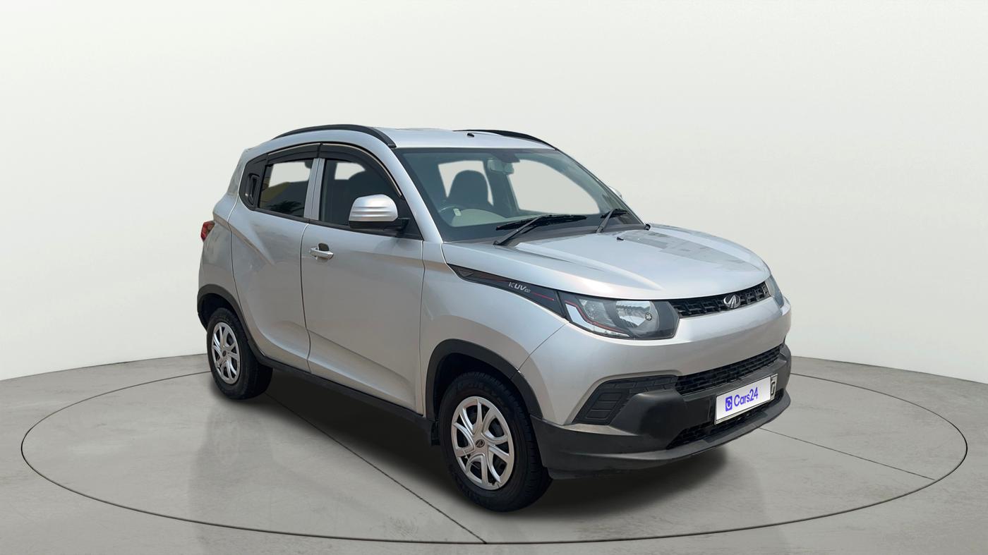 2017 Mahindra Kuv100 K4 PLUS 6 STR, Petrol, Manual, 80,741 km, Right Front Diagonal