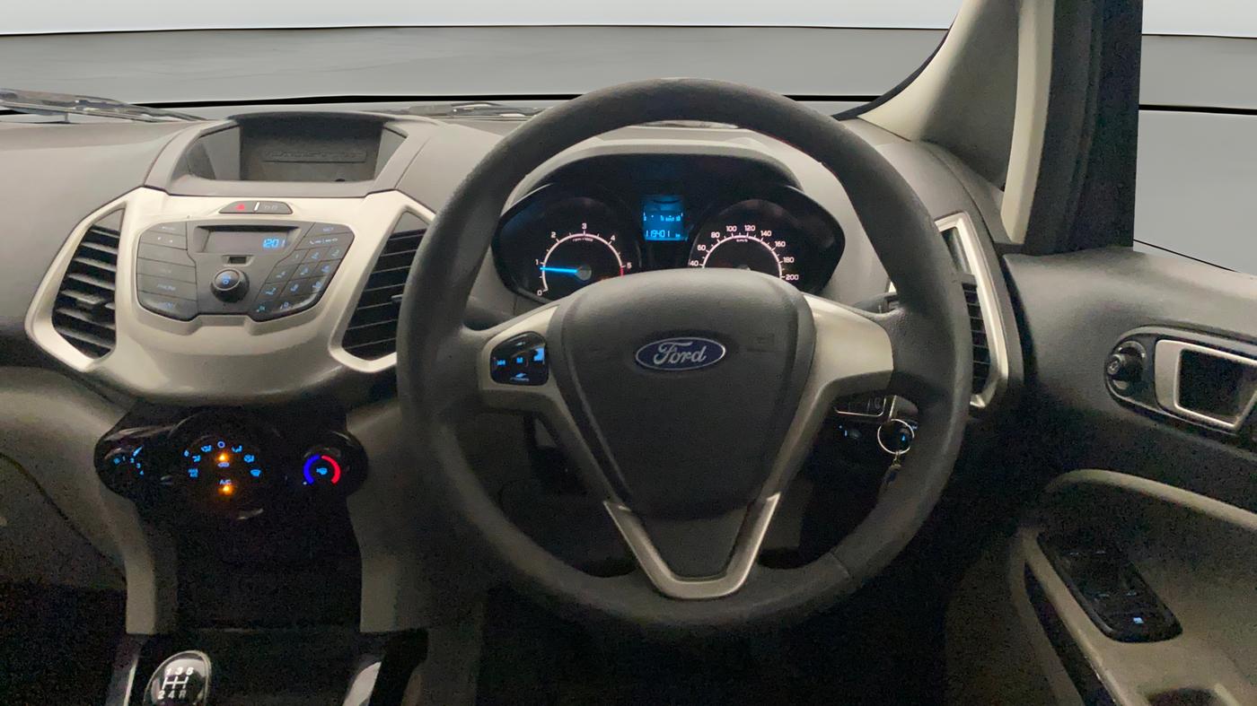 2014 Ford Ecosport TREND 1.5L DIESEL, Diesel, Manual, 1,19,392 km, Steering Wheel Close Up