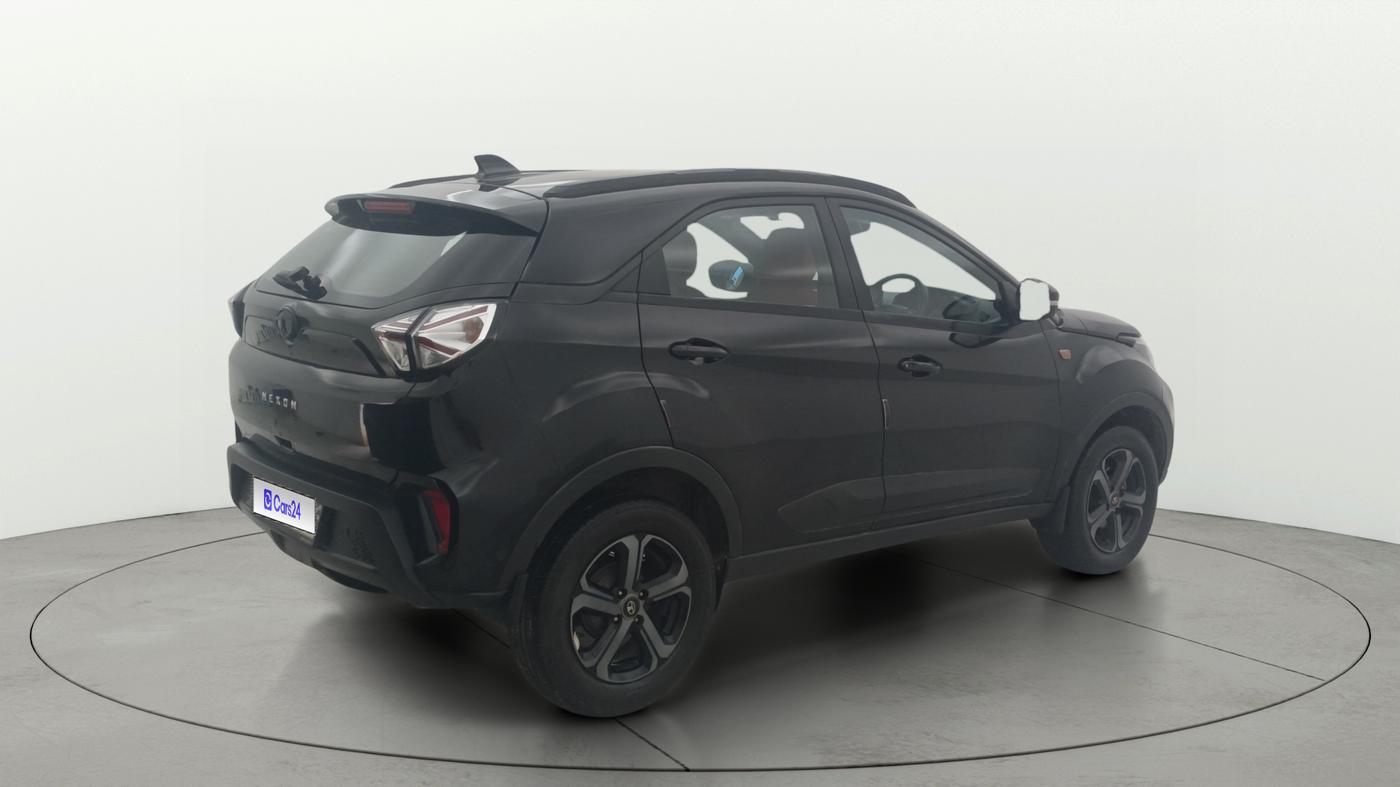 2023 Tata NEXON XZA PLUS LUX SUNROOF RED DARK PETROL, Petrol, Automatic, 29,740 km, Right Back Diagonal