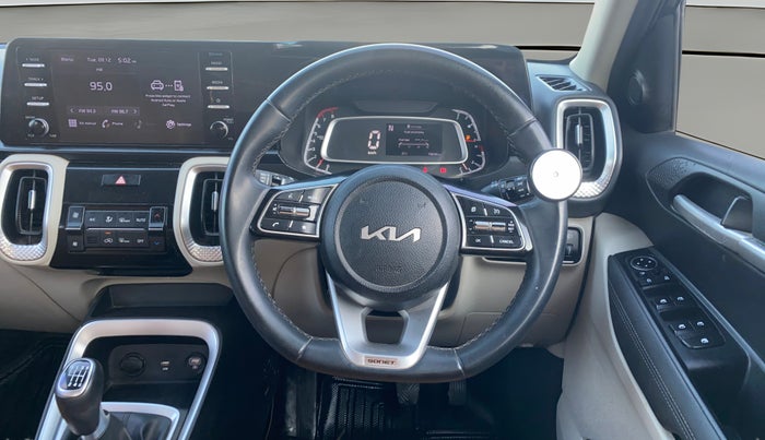 2022 KIA SONET HTX 1.0 IMT, Petrol, Manual, 74,033 km, Steering Wheel Close Up