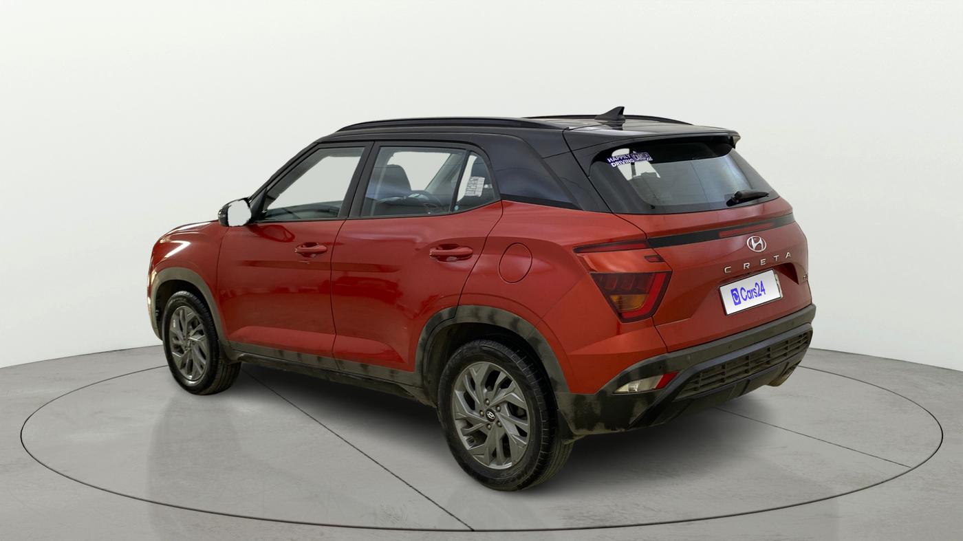2021 Hyundai Creta SX (O) 1.4 TURBO DCT DUAL TONE, Petrol, Automatic, 29,416 km, Left Back Diagonal