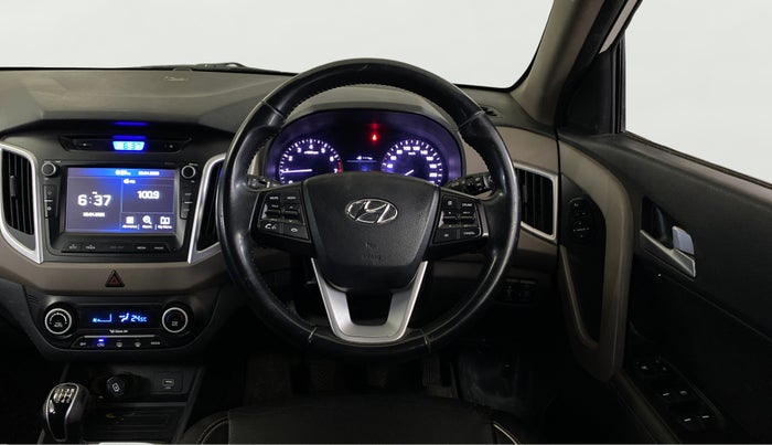 2018 Hyundai Creta SX (O) 1.6 PETROL, Petrol, Manual, 1,09,975 km, Steering Wheel Close Up