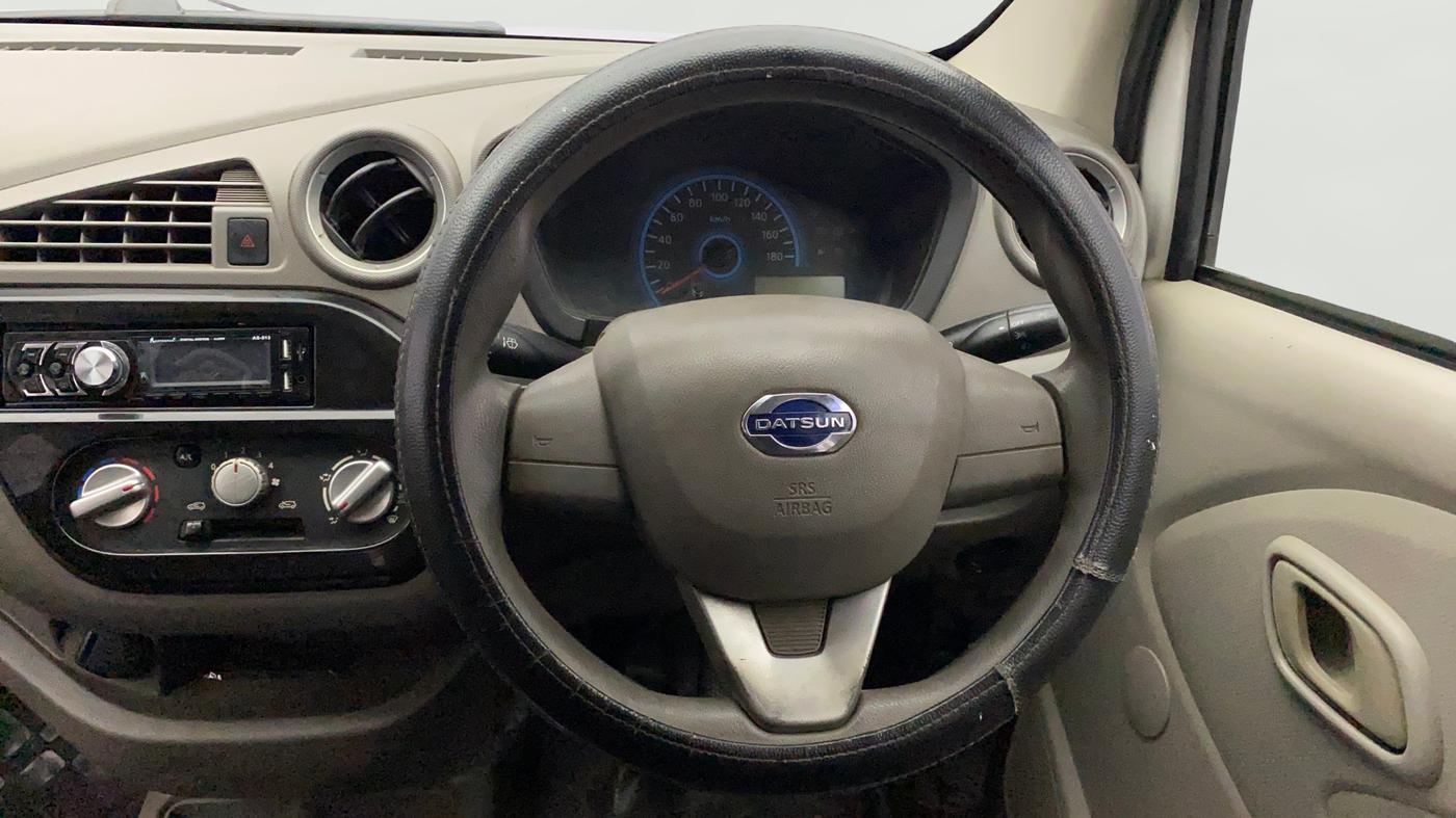 2016 Datsun Redi Go S, Petrol, Manual, 76,280 km, Steering Wheel Close Up