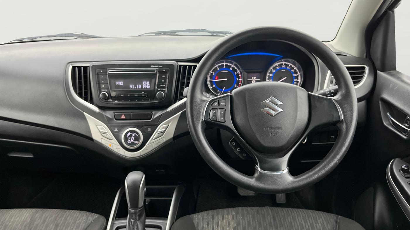 2015 Maruti Baleno DELTA CVT PETROL 1.2, Petrol, Automatic, 92,838 km, Steering Wheel Close Up