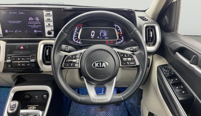 2021 KIA SONET HTX 1.0 IMT, Petrol, Manual, 39,789 km, Steering Wheel Close Up