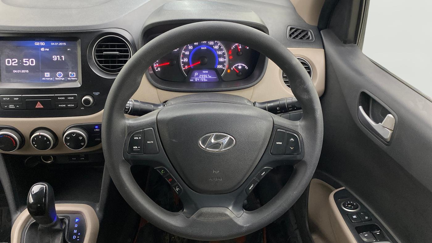 2017 Hyundai Grand i10 SPORTZ (O) AT 1.2 KAPPA VTVT, Petrol, Automatic, 84,158 km, Steering Wheel Close Up