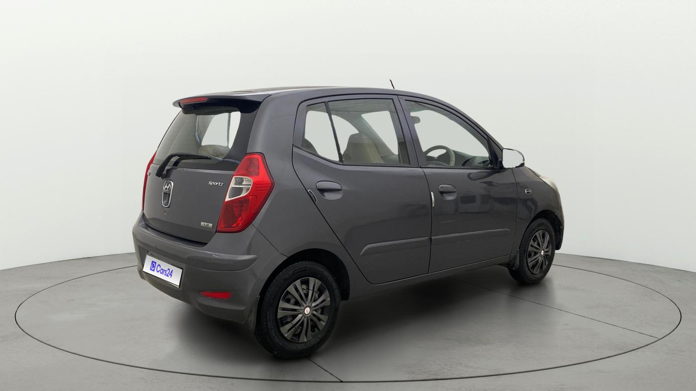 2013 Hyundai i10 SPORTZ 1.2, Petrol, Manual, 1,15,482 km, Right Back Diagonal