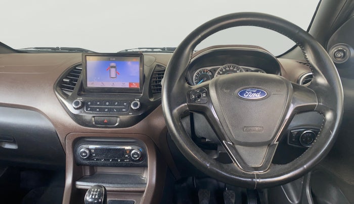 2018 Ford FREESTYLE TITANIUM 1.2 PETROL, Petrol, Manual, 1,28,009 km, Steering Wheel Close Up