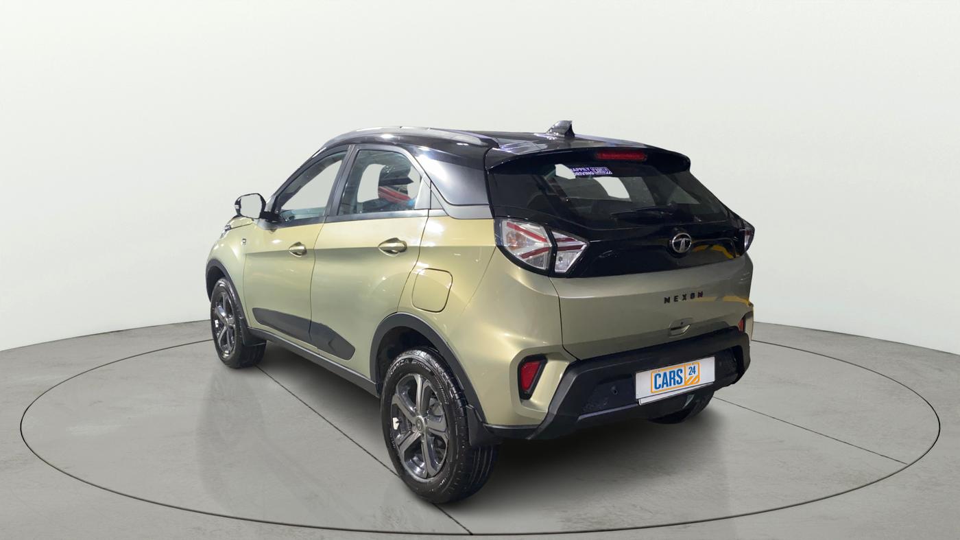 2022 Tata NEXON XZA PLUS (PREMIUM) KAZIRANGA PETROL, Petrol, Automatic, 7,002 km, Left Back Diagonal